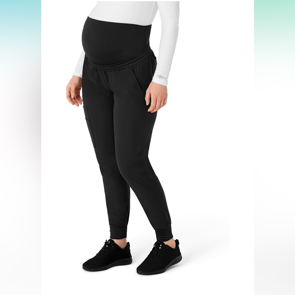 Carhartt Women's Maternity Jogger Scrub Pant, black